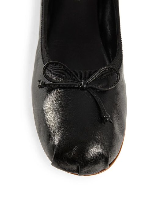Miu Miu Black Leather Ballerinas