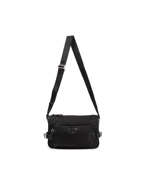 Prada Black Medium Re-Nylon Shoulder Bag for men