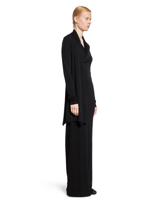 TOTEME Overlapped Jersey Dress in Black | Lyst