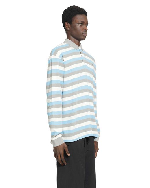 ERL Blue Striped Polo Shirt for men