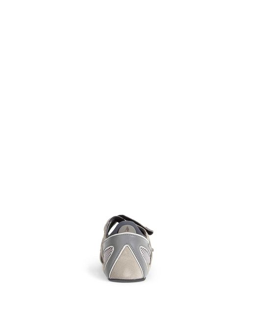 The Attico Gray 'Floor 01' Ballerina Flats