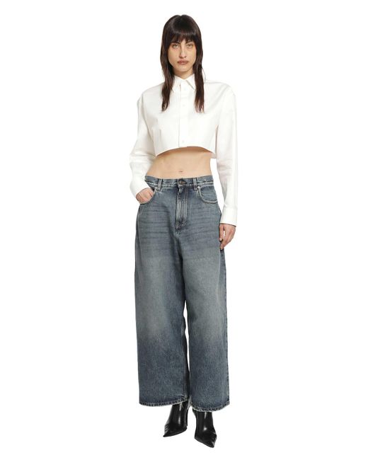 Balenciaga White Cropped Shirt