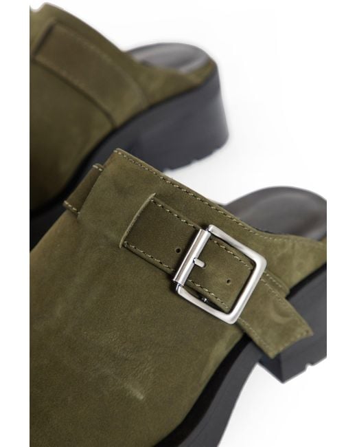 Miista Green Aroa Suede Sabot