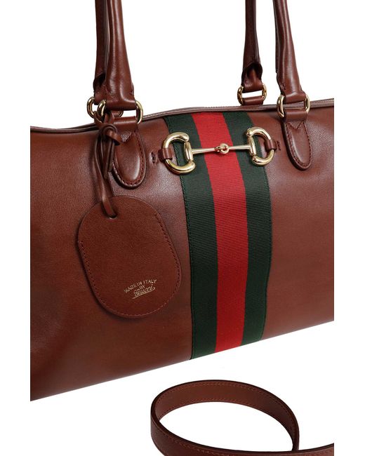 Gucci Red Borsetto Large Boston Bag
