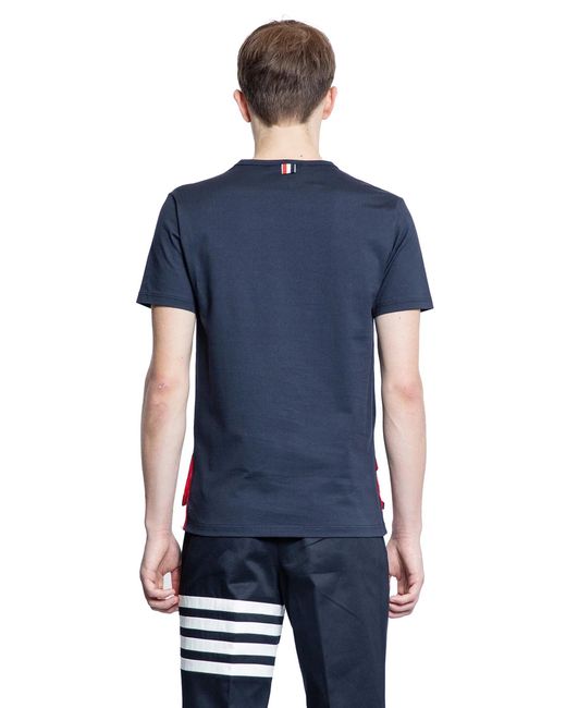 Thom Browne Blue Medium Weight Jersey Pocket T-Shirt for men