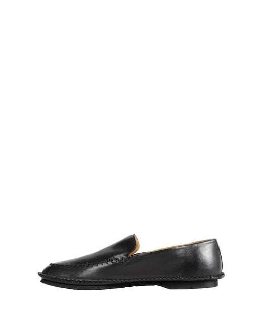 Premiata Black Structured Leather Loafers for men