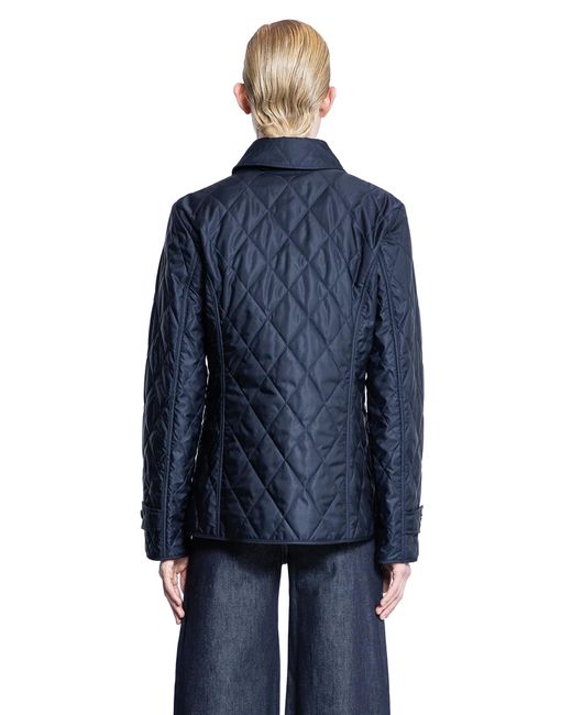 Burberry Blue Quilted Thermoregulated Jacket