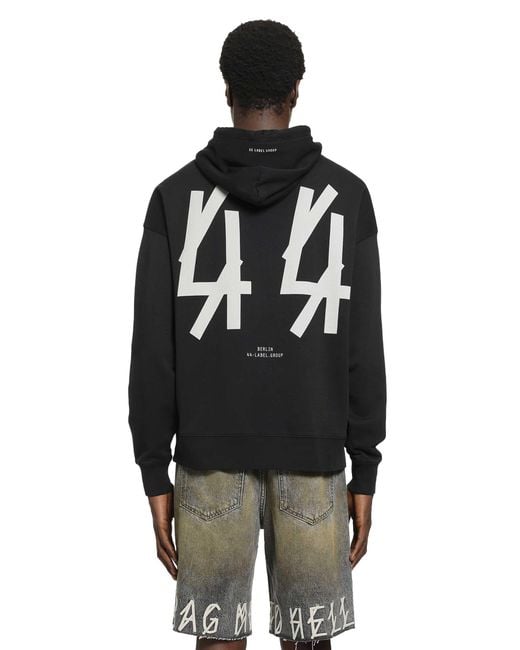 44 Label Group Black Classic 44 Hoodie for men