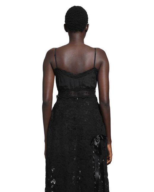 Simone Rocha Black Lace Trim Negligee Bralette
