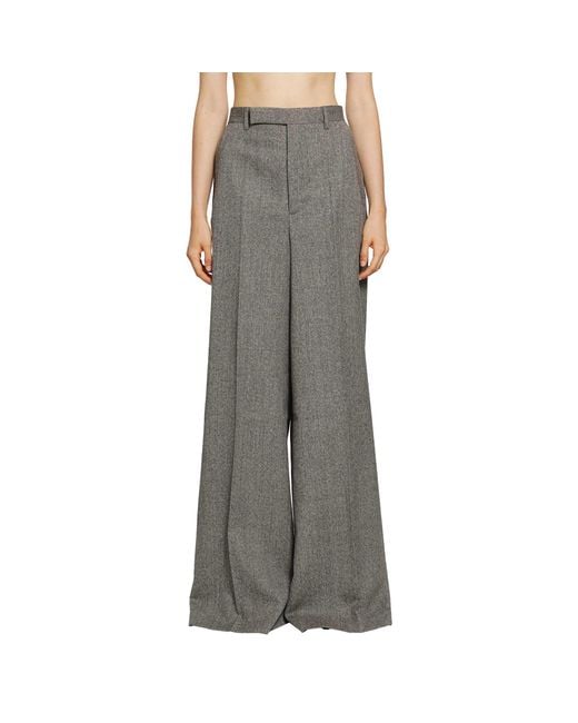 Rick Owens Gray Tower Wide Tailored Pants