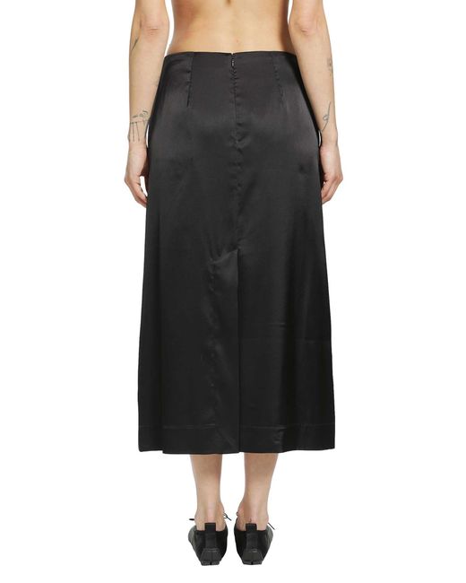Simone Rocha Black Poppy Motif Pencil Skirt