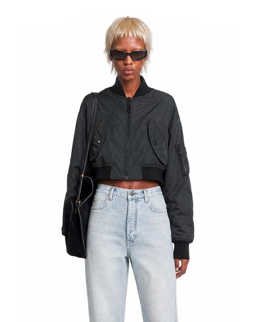 Balenciaga Black Cropped Bomber