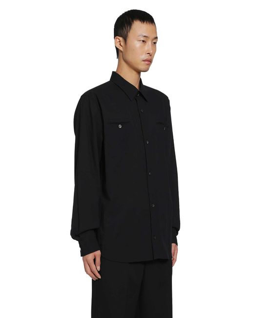 Undercover Black Cotton Gauze Shirt for men