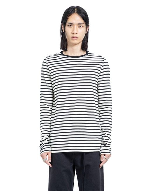 Ann Demeulemeester Blue Greg Striped Long-Sleeve T-Shirt for men