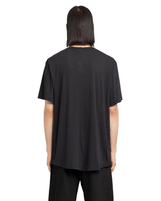 James Perse Black Clear Jersey Crew T-Shirt for men