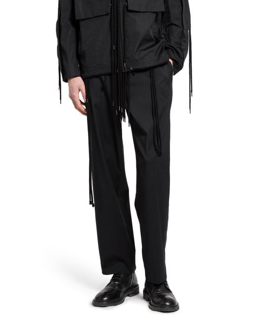 Craig Green Black Elasticated Worker Trousers for men