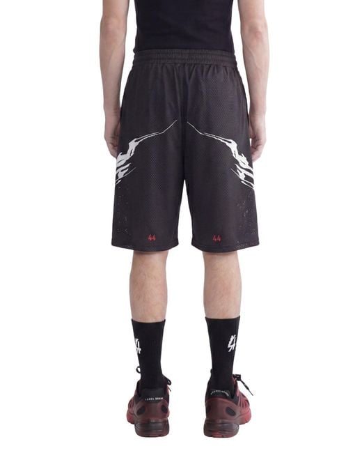 44 Label Group Black Y2K Shorts for men