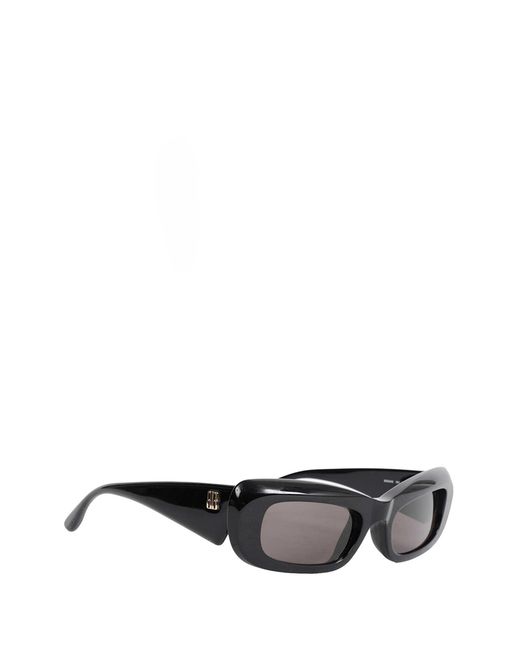 Balenciaga Black Diva Rectangle Sunglasses