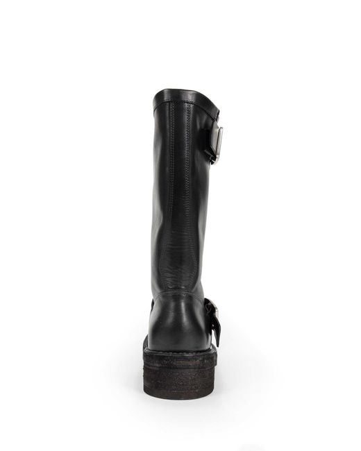 Ann Demeulemeester Black Sarith Biker Boots