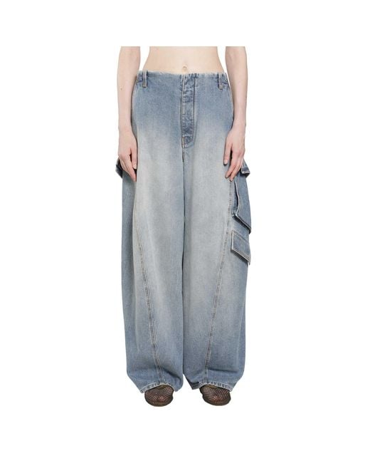 Alaïa Gray Denim Cargo Pants