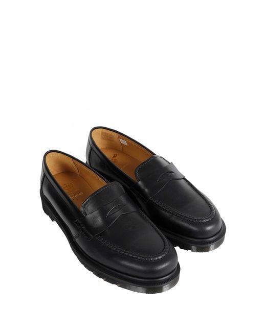 Dr. Martens Black Delapre Penny Loafers for men
