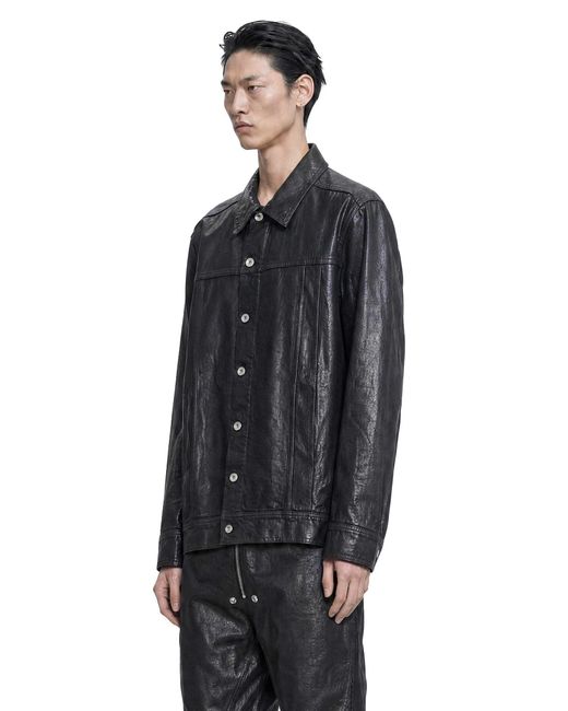 Rick Owens Black Tower Jumbo Worker Jacket for men