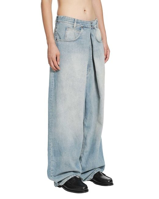 Maison Margiela Blue Wrap Denim Trousers for men