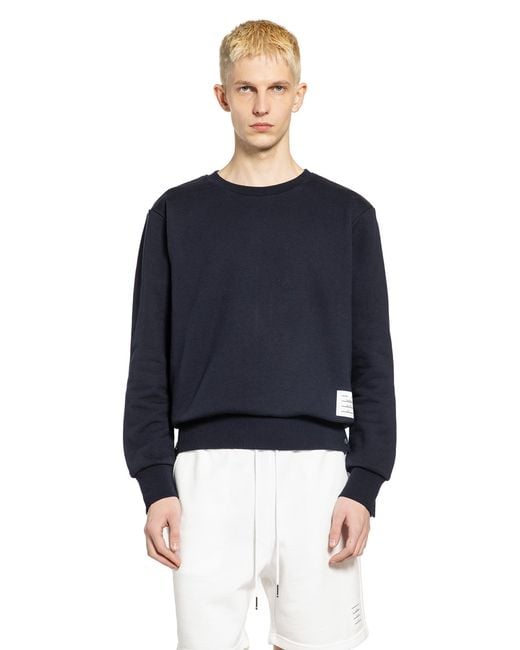 Thom Browne Blue Classic Loopback Rwb Sweatshirt for men