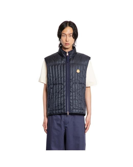 Moncler Genius Blue Vests for men
