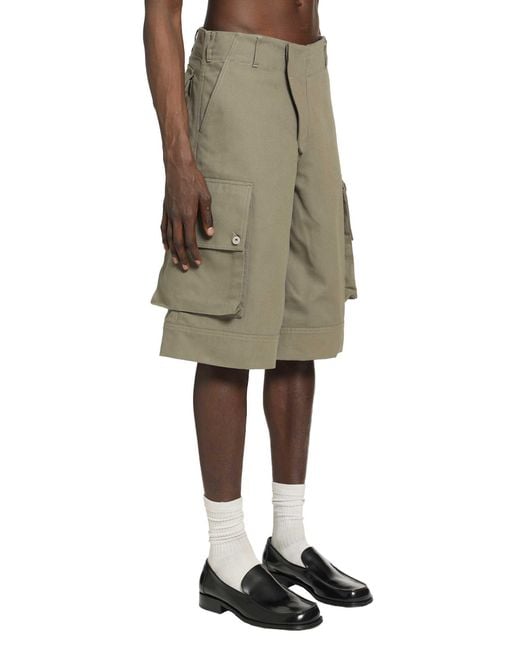 BRYAN JIMENE`Z Natural Cargo Shorts for men