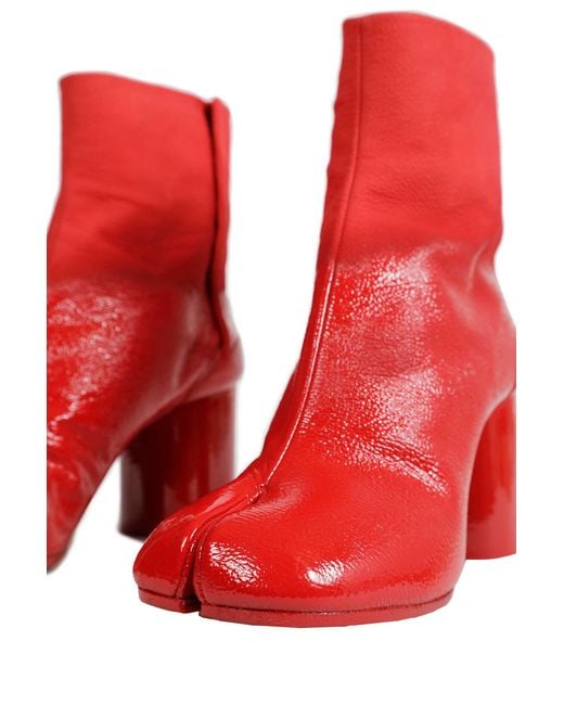 Maison Margiela Red Tabi Ankle Boots