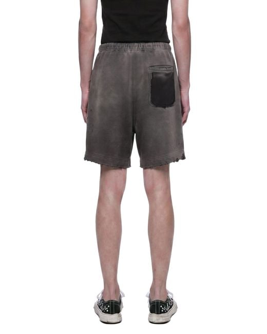 Maison Mihara Yasuhiro Black Sun Faded Shorts for men