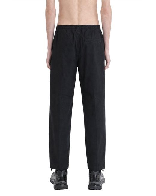 Stone Island Black 3100015 Cotton Ripstop Cargo Pants for men