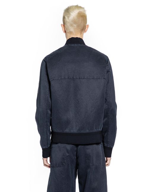 Massimo Osti Studio Blue Nylon Silk Bomber for men