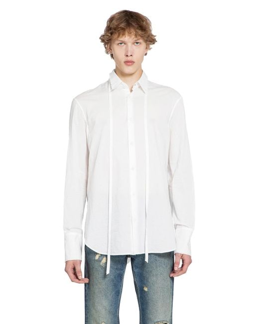 Ann Demeulemeester White Elgar Standard Shirt for men