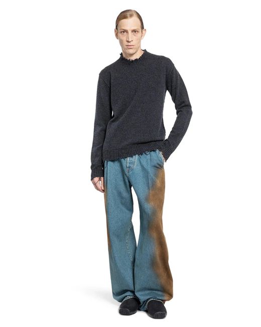 Uma Wang Blue Long Sleeve Sweater for men