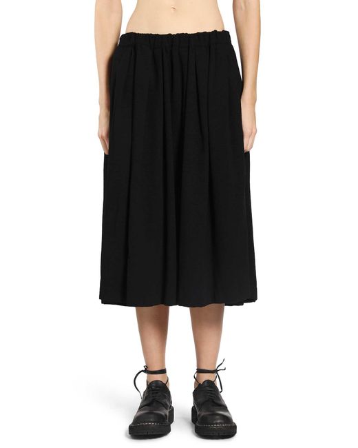 Cdg/cdg Black Polyester Midi Skirt