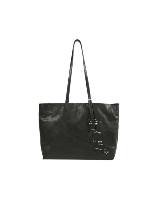 Ann Demeulemeester Black 'The Return Of Light' Bes Tote Bag