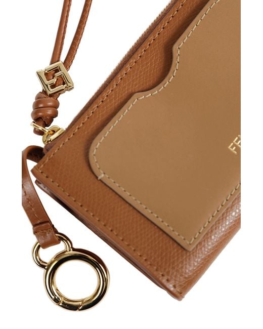 Fendi Brown Peekaboo Card Case