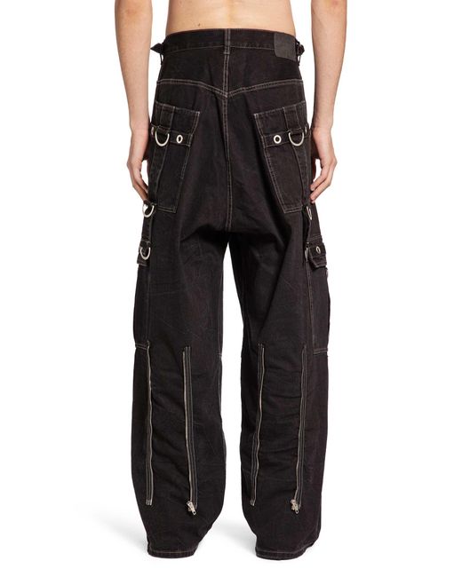 Balenciaga Black D-Ring Cargo Pants for men