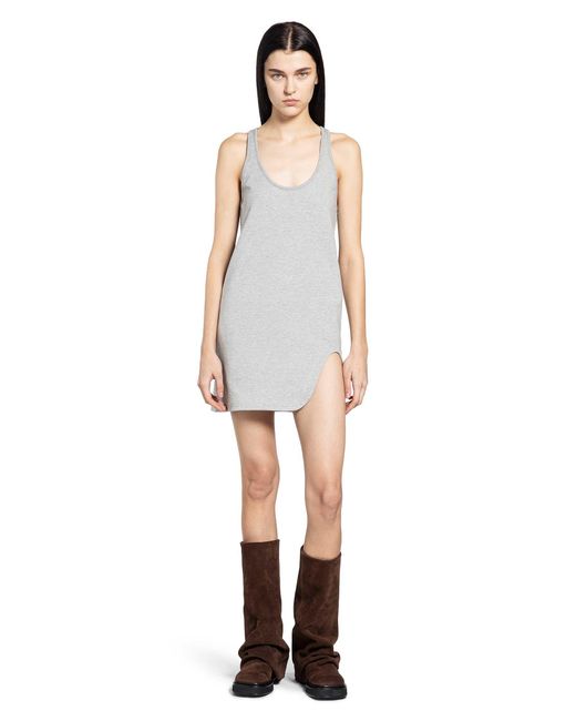 The Attico White Light American Fleece Mini Dress