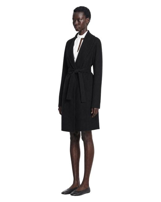 Max Mara Black Double Face Wool Coat