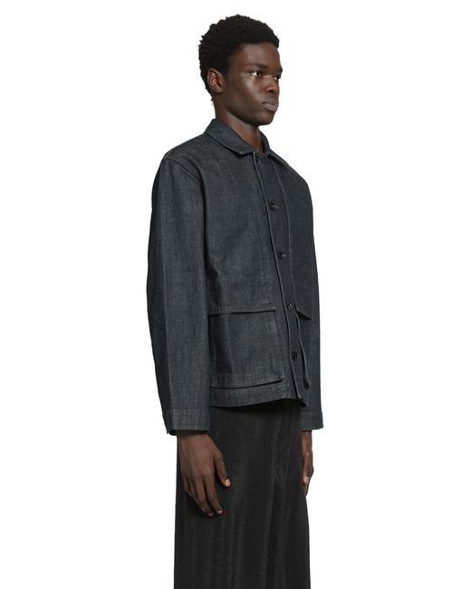 Lemaire Black Denim Boxy Jacket for men