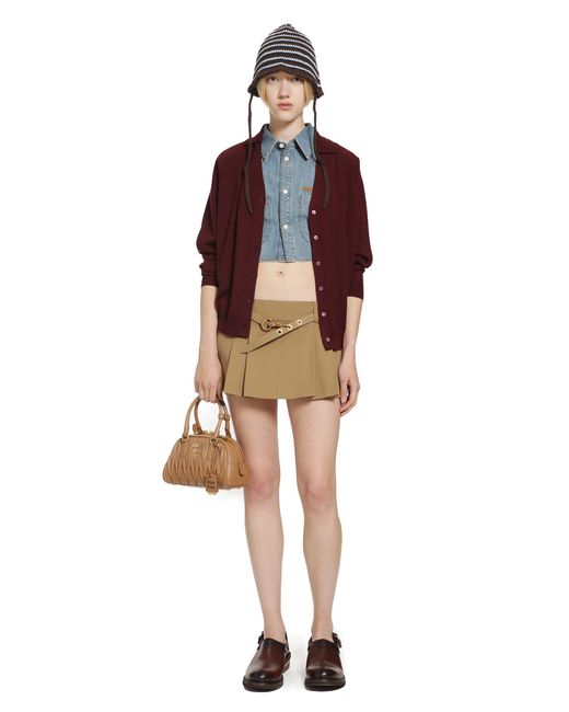 Miu Miu Red Wool Polo Sweater