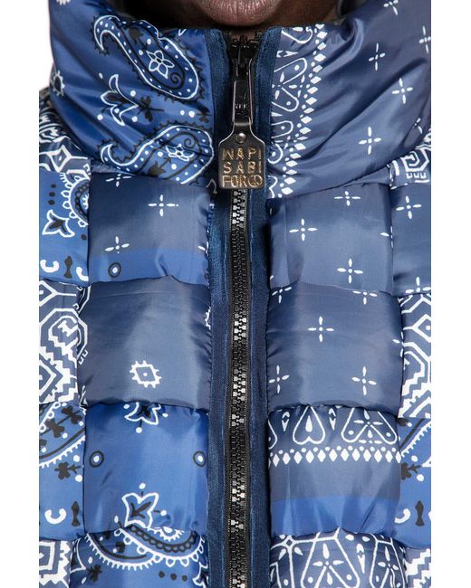 Kapital Blue Bandana Nylon Keel Weaving Vest for men