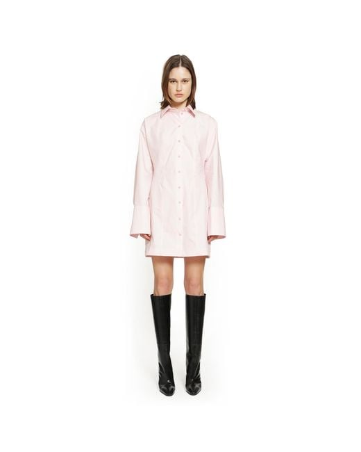 Fendi White Cotton Poplin Shirt Dress