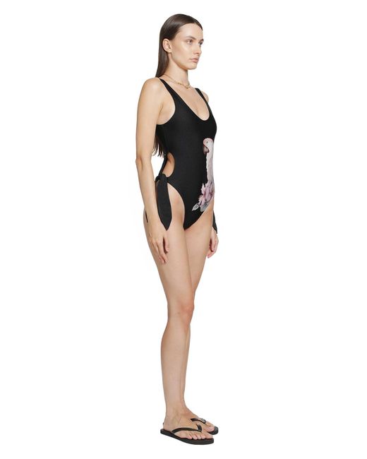 Chloé Black Cut-Out One-Piece Swimsuit