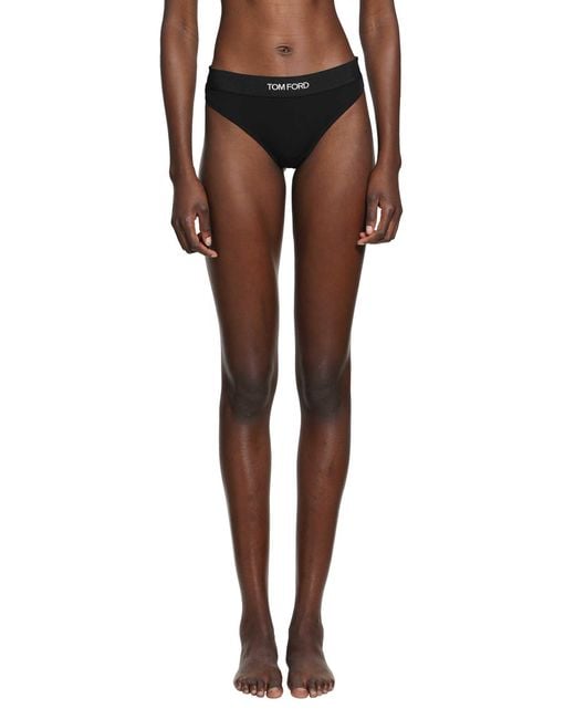 Tom Ford Brown Modal Signature Thong