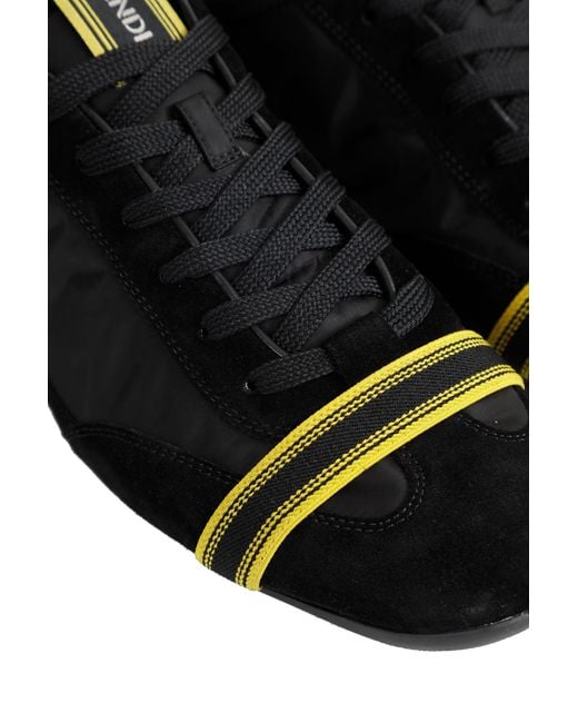 Fendi Black Wrap Sneakers for men