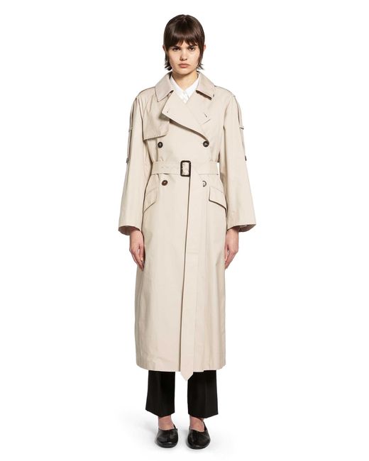 Max Mara Natural Wide Water-Repellent Twill Trench Coat
